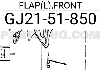 Mazda GJ2151850 FLAP(L),FRONT