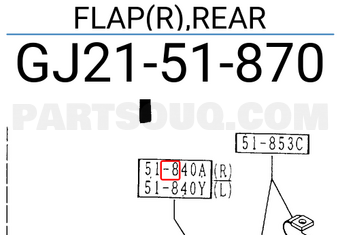 Mazda GJ2151870 FLAP(R),REAR