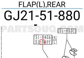 Mazda GJ2151880 FLAP(L),REAR