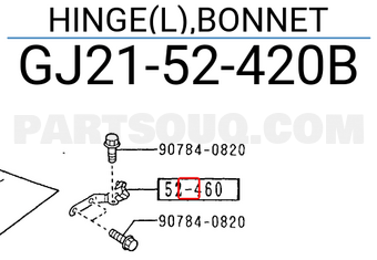 Mazda GJ2152420B HINGE(L),BONNET