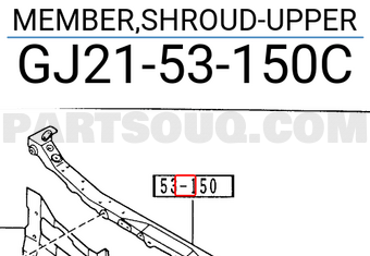 Mazda GJ2153150C MEMBER,SHROUD-UPPER