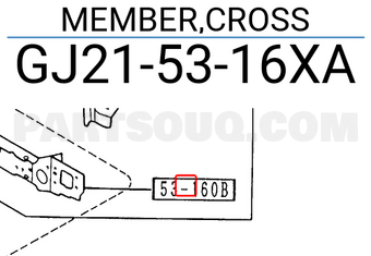 Mazda GJ215316XA MEMBER,CROSS