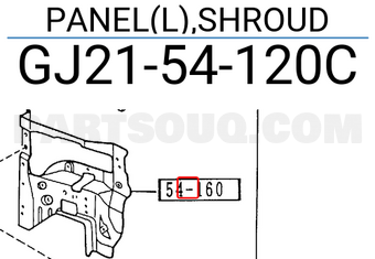 Mazda GJ2154120C PANEL(L),SHROUD
