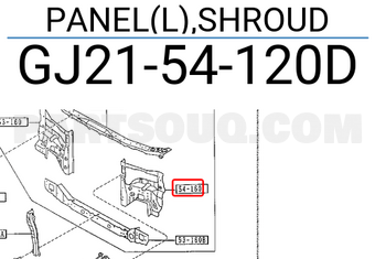 Mazda GJ2154120D PANEL(L),SHROUD