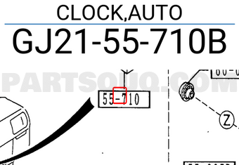 Mazda GJ2155710B CLOCK,AUTO