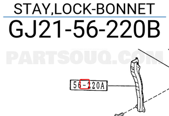 Mazda GJ2156220B STAY,LOCK-BONNET