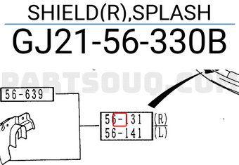 Mazda GJ2156330B SHIELD(R),SPLASH