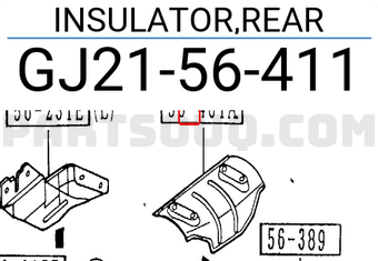 Mazda GJ2156411 INSULATOR,REAR