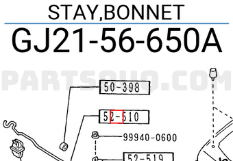 Mazda GJ2156650A STAY,BONNET