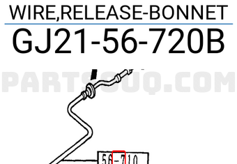 Mazda GJ2156720B WIRE,RELEASE-BONNET