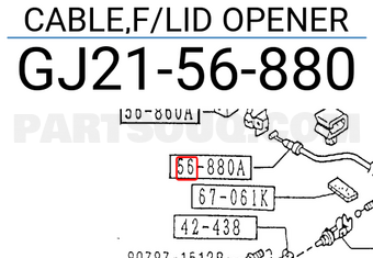 Mazda GJ2156880 CABLE,F/LID OPENER