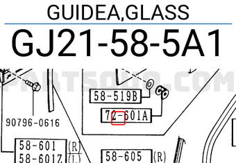 Mazda GJ21585A1 GUIDEA,GLASS