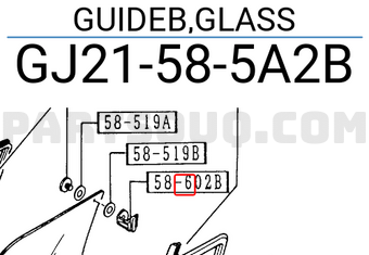 Mazda GJ21585A2B GUIDEB,GLASS