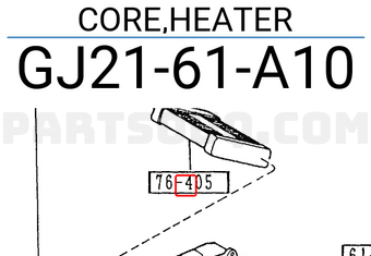 Mazda GJ2161A10 CORE,HEATER
