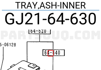 Mazda GJ2164630 TRAY,ASH-INNER