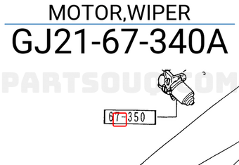 Mazda GJ2167340A MOTOR,WIPER