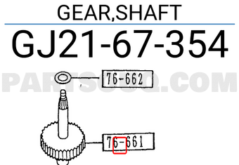 Mazda GJ2167354 GEAR,SHAFT