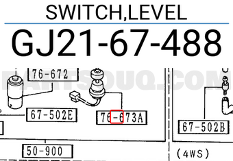 Mazda GJ2167488 SWITCH,LEVEL