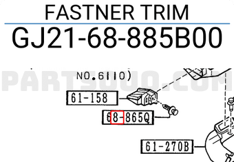 Mazda GJ2168885B00 FASTNER TRIM