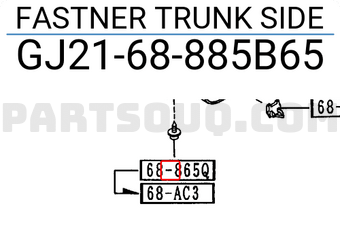 Mazda GJ2168885B65 FASTNER TRUNK SIDE