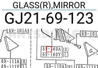 Mazda GJ2169123 GLASS(R),MIRROR