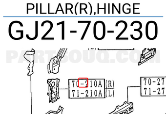 Mazda GJ2170230 PILLAR(R),HINGE