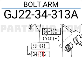 Mazda GJ2234313A BOLT,ARM