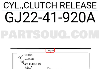 Mazda GJ2241920A CYL.,CLUTCH RELEASE