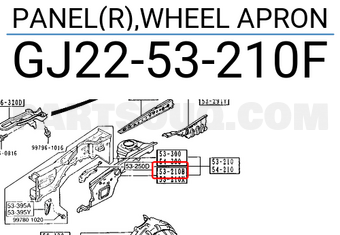 Mazda GJ2253210F PANEL(R),WHEEL APRON