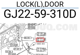Mazda GJ2259310D LOCK(L),DOOR
