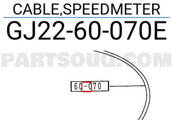 Mazda GJ2260070E CABLE,SPEEDMETER