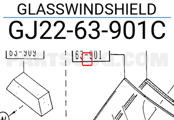 Mazda GJ2263901C GLASSWINDSHIELD
