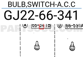 Mazda GJ2266341 BULB,SWITCH-A.C.C