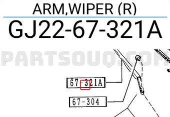 Mazda GJ2267321A ARM,WIPER (R)