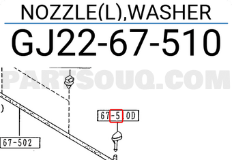 Mazda GJ2267510 NOZZLE(L),WASHER