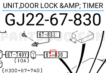 Mazda GJ2267830 UNIT,DOOR LOCK & TIMER