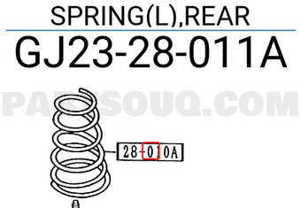 Mazda GJ2328011A SPRING(L),REAR