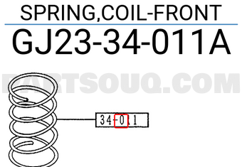 Mazda GJ2334011A SPRING,COIL-FRONT