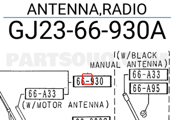 Mazda GJ2366930A ANTENNA,RADIO