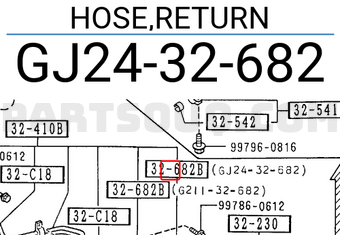 Mazda GJ2432682 HOSE,RETURN