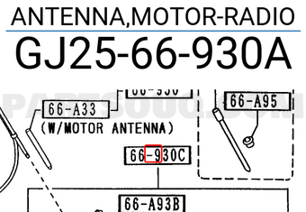 Mazda GJ2566930A ANTENNA,MOTOR-RADIO