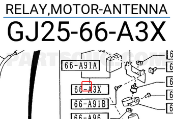 Mazda GJ2566A3X RELAY,MOTOR-ANTENNA