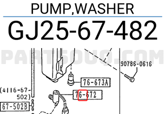 Mazda GJ2567482 PUMP,WASHER