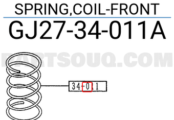 Mazda GJ2734011A SPRING,COIL-FRONT