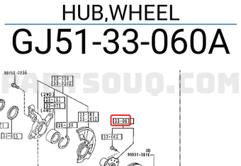 Mazda GJ5133060A HUB,WHEEL