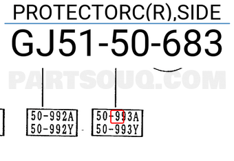 Mazda GJ5150683 PROTECTORC(R),SIDE