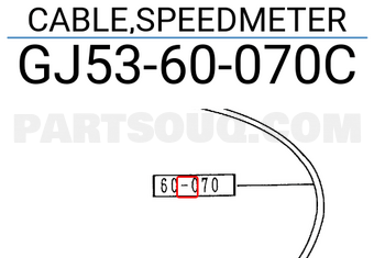 Mazda GJ5360070C CABLE,SPEEDMETER