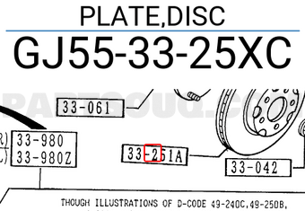 Mazda GJ553325XC PLATE,DISC