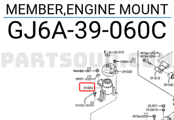 Mazda GJ6A39060C MEMBER,ENGINE MOUNT