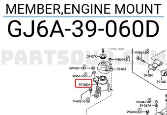 Mazda GJ6A39060D MEMBER,ENGINE MOUNT